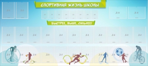 Стенд "Спортивная жизнь школы" - fgospostavki.ru - Белогорск