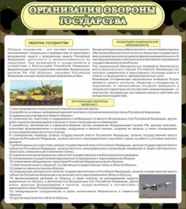 Стенд "Организация обороны государства" - fgospostavki.ru - Белогорск