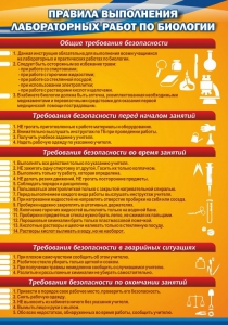 Стенд "Правила выполнения лабораторных работ по биологии" Вариант 2 - fgospostavki.ru - Белогорск
