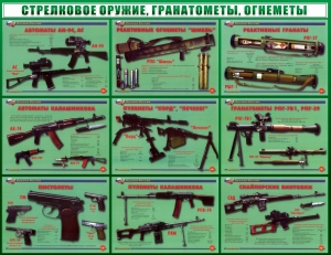 Стенд "Стрелковое оружие, гранатометы, огнеметы" Вариант 2 - fgospostavki.ru - Белогорск