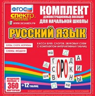 Динамические раздаточные пособия. Русский язык (комплект демонстрационных материалов). Касса букв, слогов, звуковых схем с набором интерактивных таблиц. - fgospostavki.ru - Белогорск