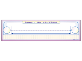 Панно (демонстрационное) магнитно-маркерное "Задачи на движение" + комплект тематических магнитов - fgospostavki.ru - Белогорск