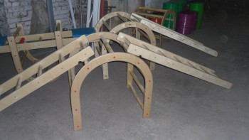 Лестница навесная с зацепами (420*2280 миллиметров, дерево) - fgospostavki.ru - Белогорск