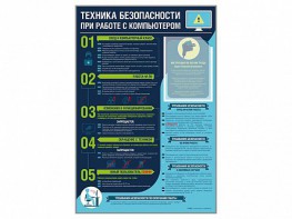 Стенд-уголок "Техника безопасности при работе на компьютере в общеобразовательных учреждениях" - fgospostavki.ru - Белогорск