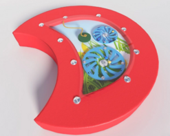 Настенный игровой модуль в виде части гусеницы с весами - fgospostavki.ru - Белогорск