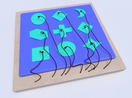 Развивающая панель с геометрическими фигурами - fgospostavki.ru - Белогорск