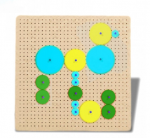 Тактильно-развивающая панель с разноцветными шестеренками - fgospostavki.ru - Белогорск