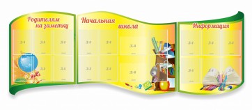 Стенд "Начальная школа" резной из 3-х частей - fgospostavki.ru - Белогорск