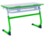 Парта SMARTY двухместная регулируемая по высоте с антивандальной кромкой - fgospostavki.ru - Белогорск